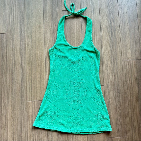 O’Neill Cabana Tile Terry Dress (Kelly Green) NWOT - Picture 4 of 8